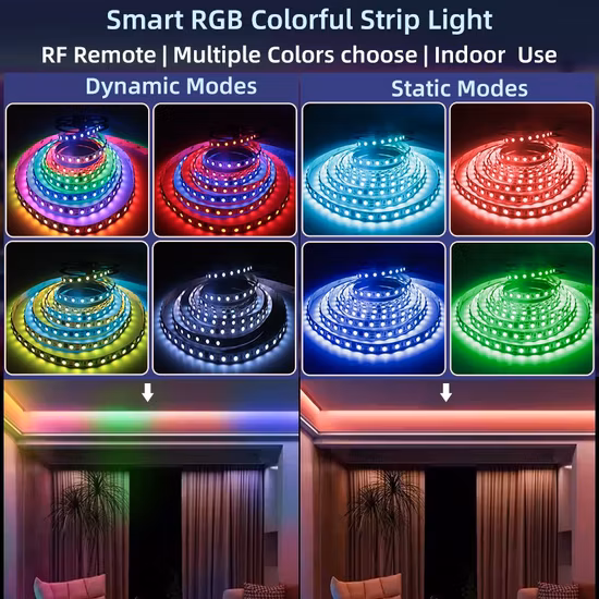 SMD5050 RGB Digital LED Strip Light Pixel 60LEDs/M Color Changing
